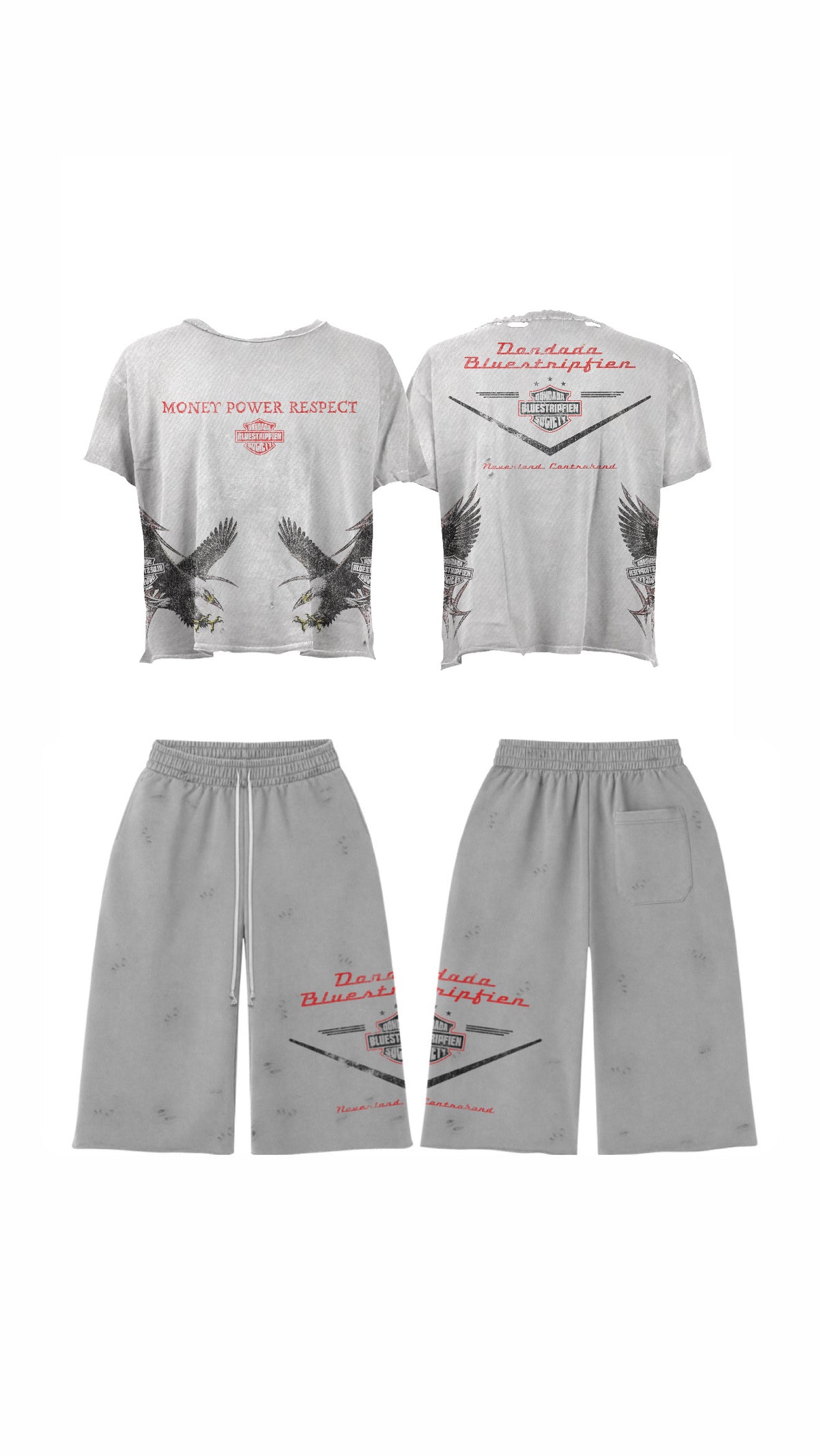 Bluestripfien Society Set Grey